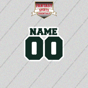 2000s New York Jets Personalized Name and Number Glossy Stickers