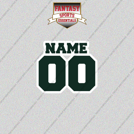 2000s New York Jets Personalized Name and Number Glossy Stickers