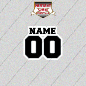 2000s Oakland Raiders Personalized Name and Number Glossy Stickers