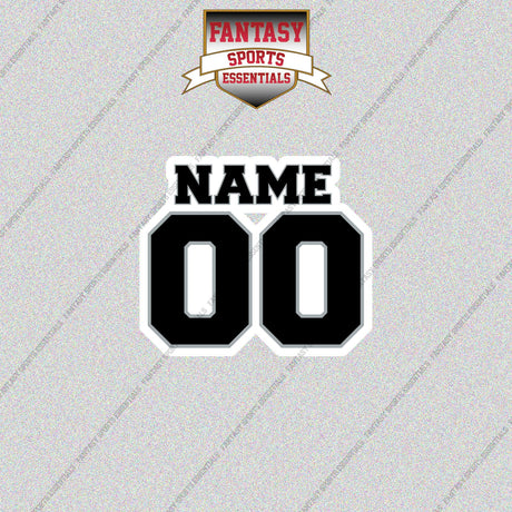 2000s Oakland Raiders Personalized Name and Number Glossy Stickers