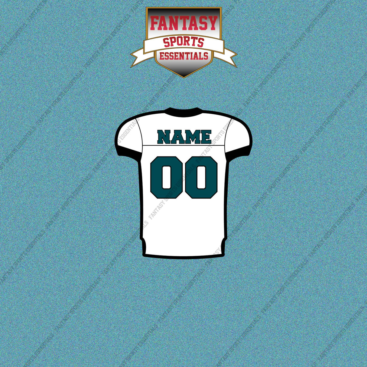 2000s Philadelphia Eagles Personalized Away Jersey Car Decals