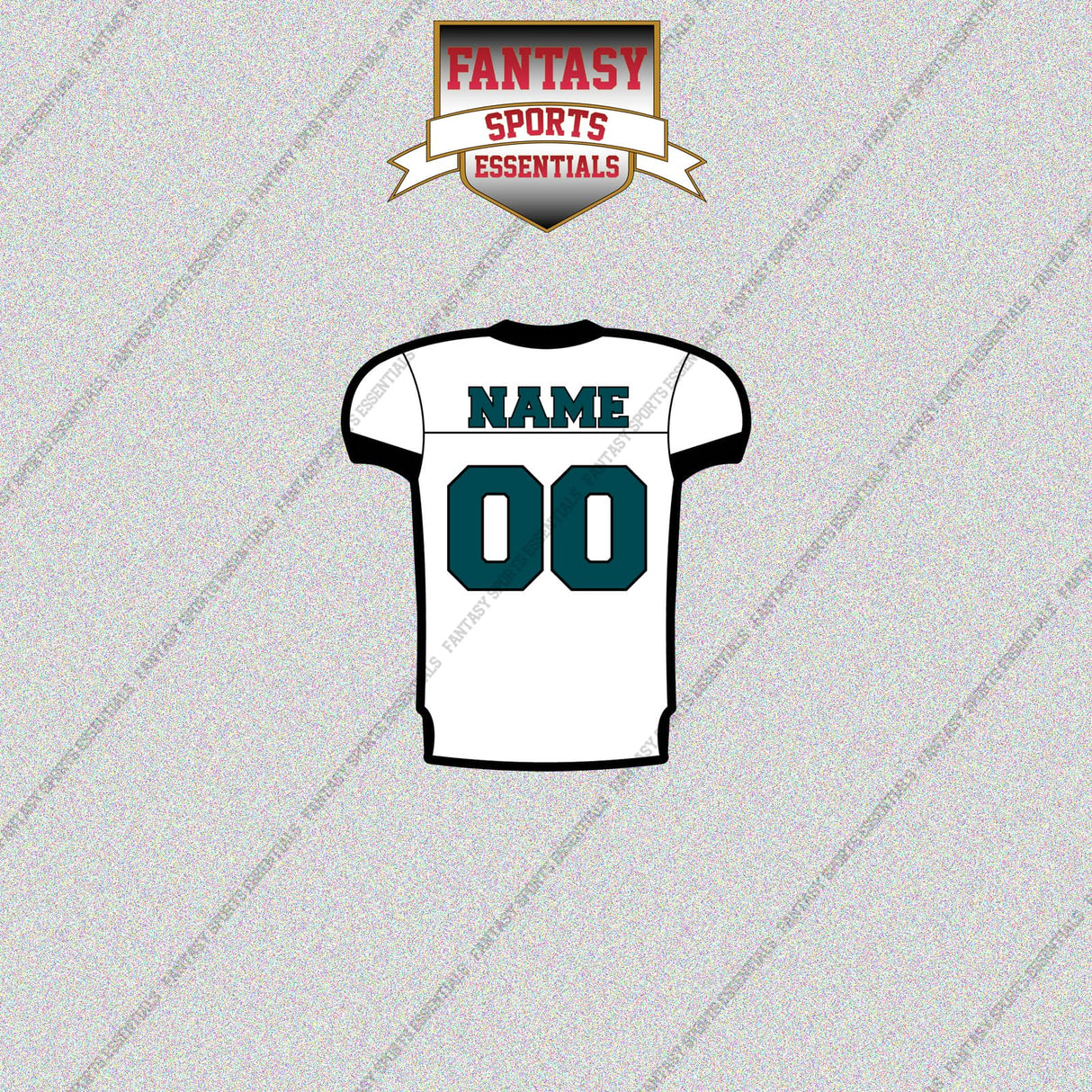 2000s Philadelphia Eagles Personalized Away Jersey Glossy Stickers