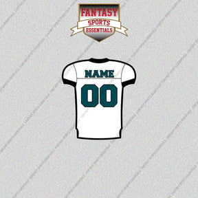 2000s Philadelphia Eagles Personalized Away Jersey Glossy Stickers