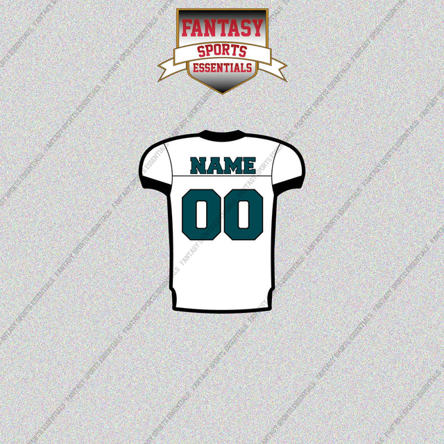 2000s Philadelphia Eagles Personalized Away Jersey Glossy Stickers