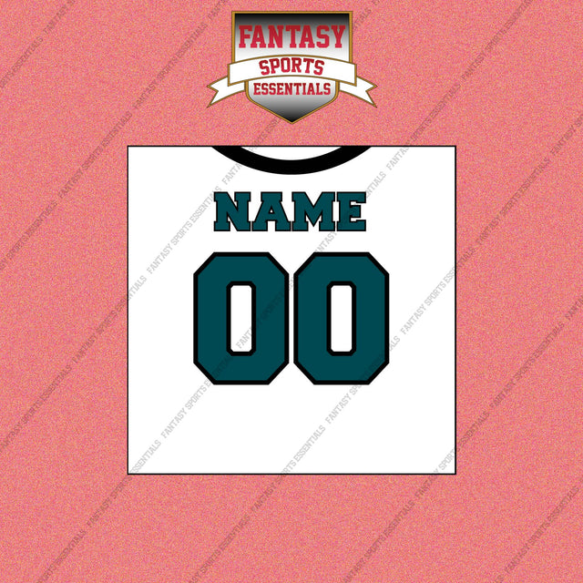 2000s Philadelphia Eagles Personalized Away Jersey Wall Art Prints