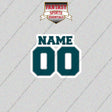 2000s Philadelphia Eagles Personalized Name and Number Glossy Stickers