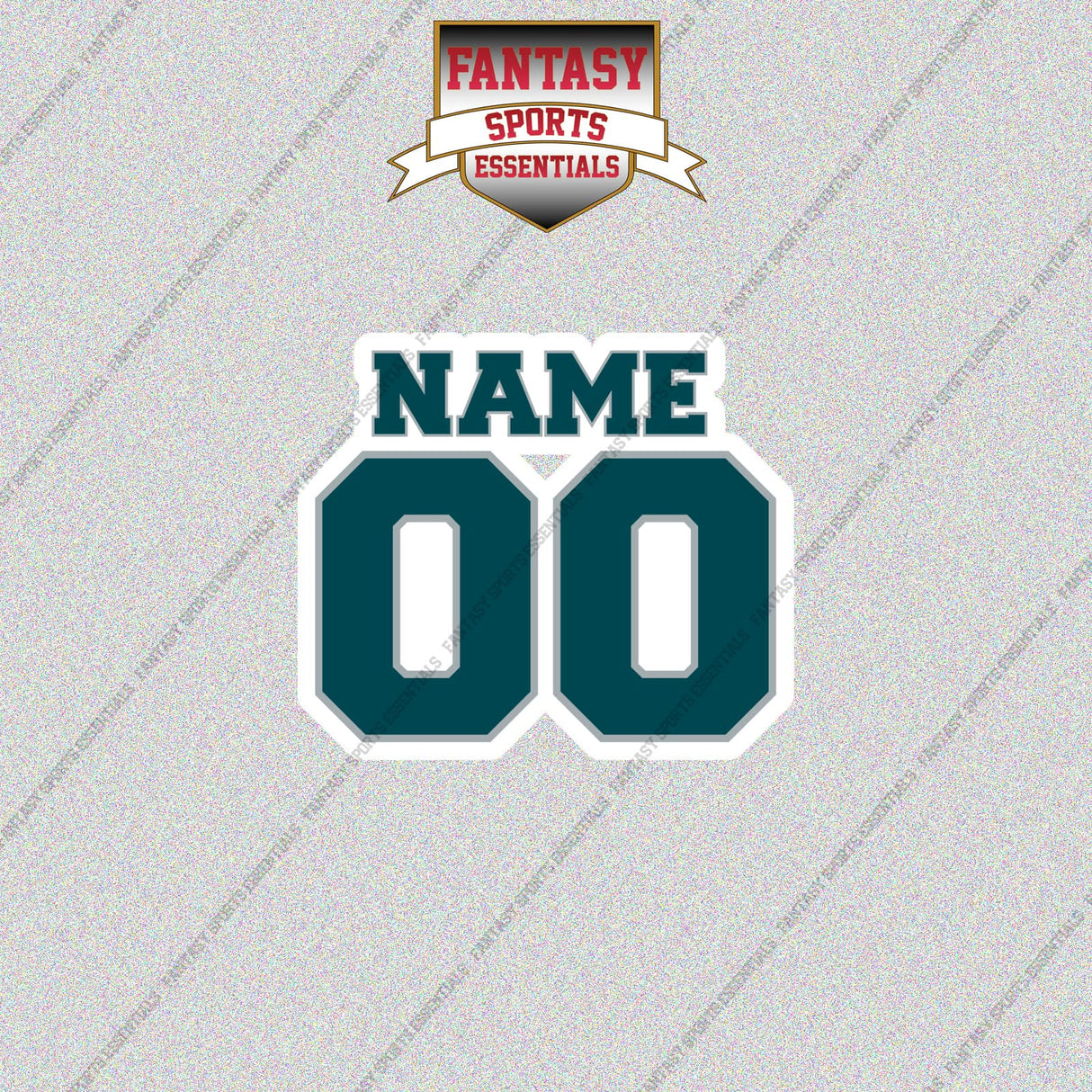 2000s Philadelphia Eagles Personalized Name and Number Glossy Stickers