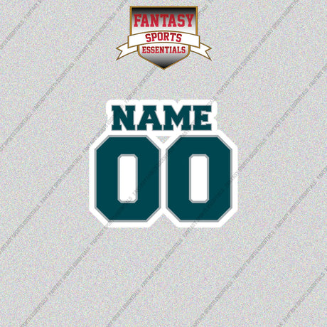 2000s Philadelphia Eagles Personalized Name and Number Glossy Stickers