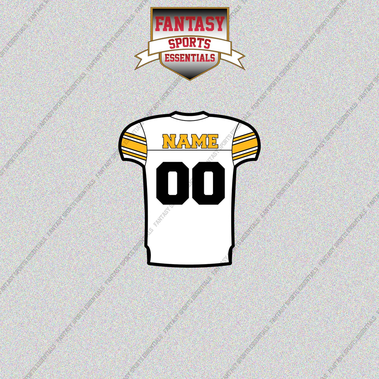 2000s Pittsburgh Steelers Personalized Away Jersey Glossy Stickers