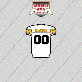 2000s Pittsburgh Steelers Personalized Away Jersey Glossy Stickers
