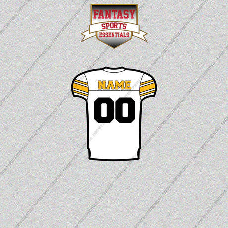2000s Pittsburgh Steelers Personalized Away Jersey Glossy Stickers