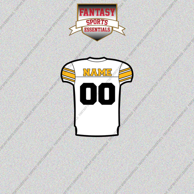 2000s Pittsburgh Steelers Personalized Away Jersey Glossy Stickers