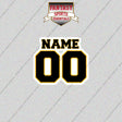 2000s Pittsburgh Steelers Personalized Name and Number Glossy Stickers