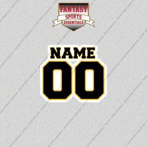 2000s Pittsburgh Steelers Personalized Name and Number Glossy Stickers