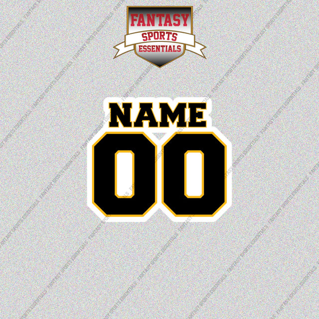 2000s Pittsburgh Steelers Personalized Name and Number Glossy Stickers