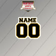 2000s Pittsburgh Steelers Personalized Name and Number Magnets