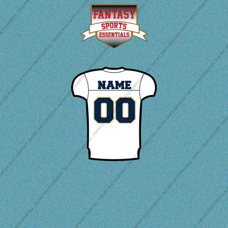 2000s San Diego Chargers Personalized Away Jersey Car Decals