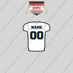2000s San Diego Chargers Personalized Away Jersey Glossy Stickers