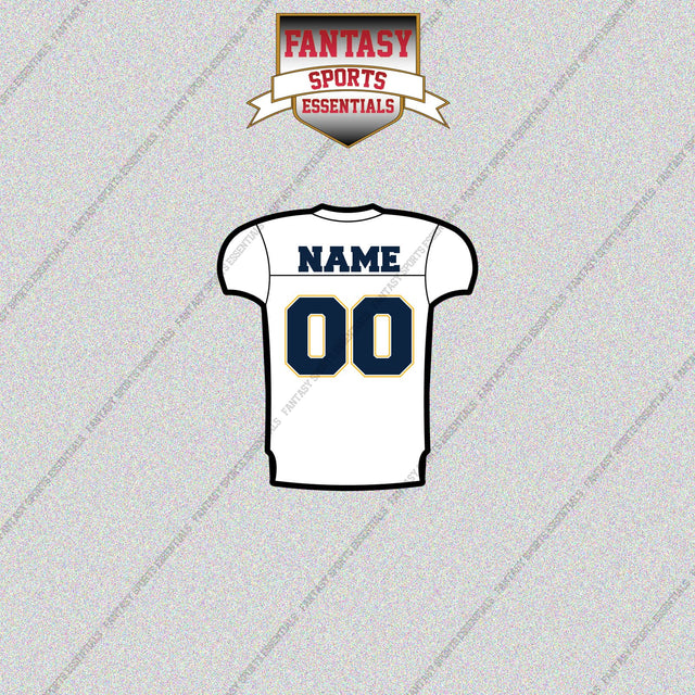 2000s San Diego Chargers Personalized Away Jersey Glossy Stickers