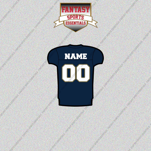 2000s San Diego Chargers Personalized Home Jersey Glossy Stickers