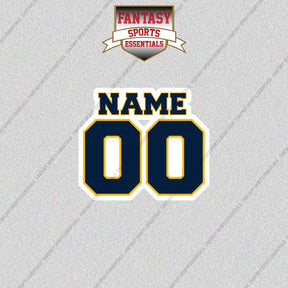 2000s San Diego Chargers Personalized Name and Number Glossy Stickers