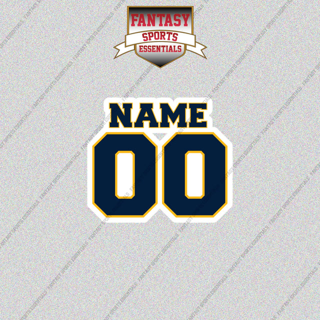 2000s San Diego Chargers Personalized Name and Number Glossy Stickers