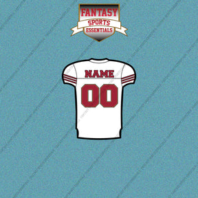 2000s San Francisco 49ers Personalized Away Jersey Car Decals