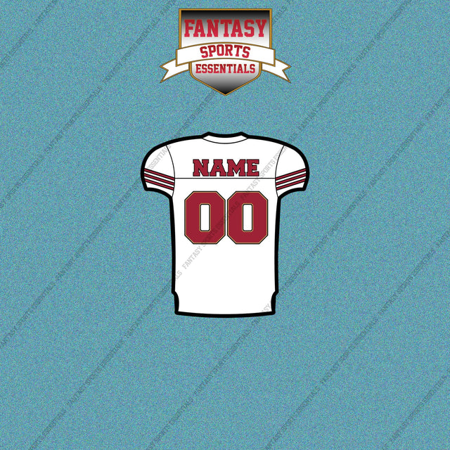 2000s San Francisco 49ers Personalized Away Jersey Car Decals
