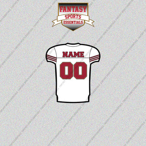 2000s San Francisco 49ers Personalized Away Jersey Glossy Stickers