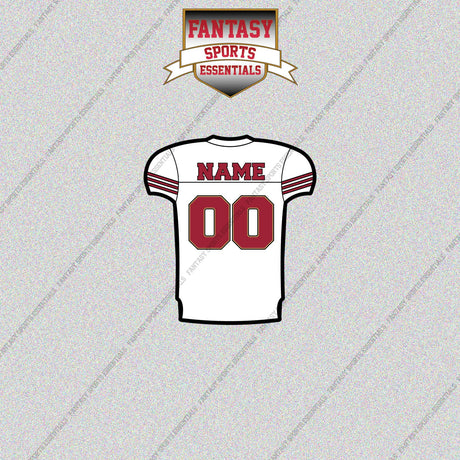 2000s San Francisco 49ers Personalized Away Jersey Glossy Stickers