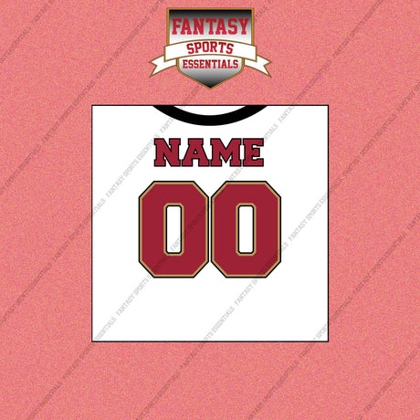 2000s San Francisco 49ers Personalized Away Jersey Wall Art Prints
