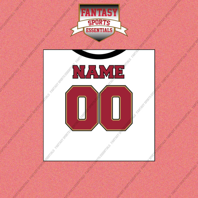 2000s San Francisco 49ers Personalized Away Jersey Wall Art Prints