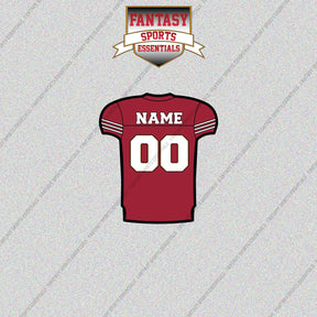 2000s San Francisco 49ers Personalized Home Jersey Glossy Stickers