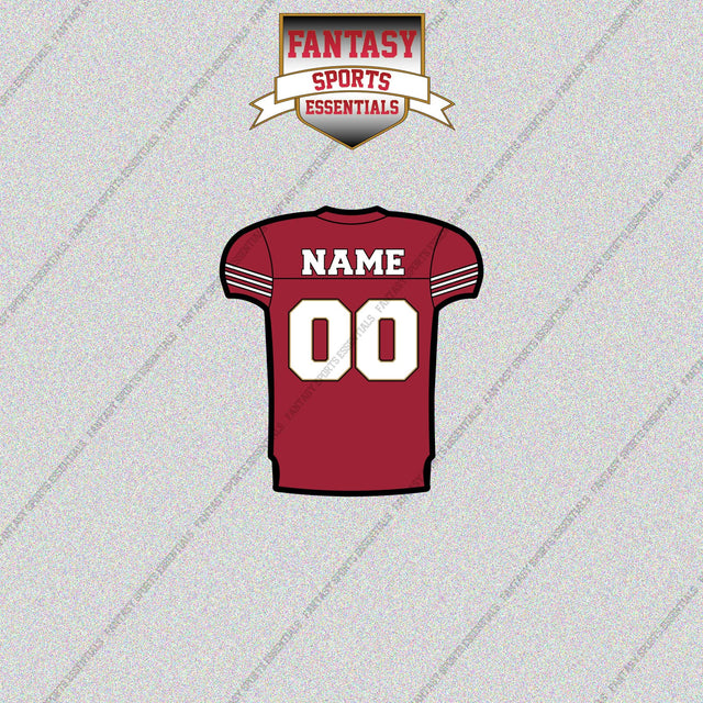 2000s San Francisco 49ers Personalized Home Jersey Glossy Stickers