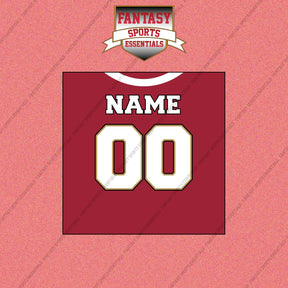 2000s San Francisco 49ers Personalized Home Jersey Wall Art Prints