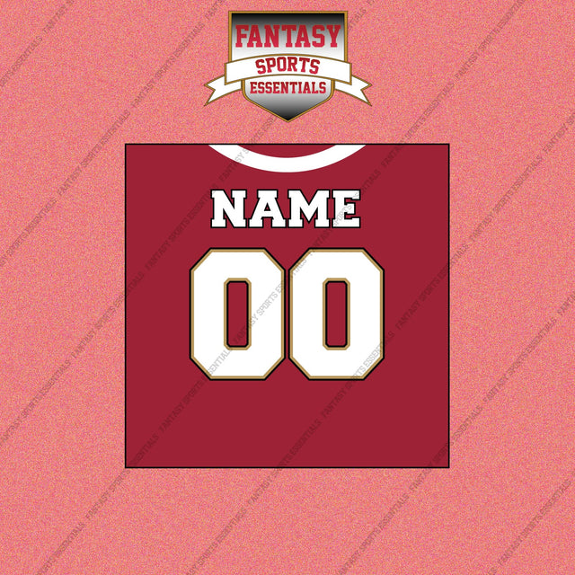 2000s San Francisco 49ers Personalized Home Jersey Wall Art Prints