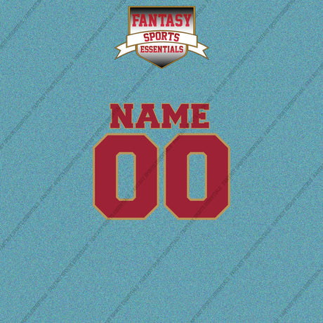 2000s San Francisco 49ers Personalized Name and Number Car Decals
