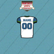 2000s Seattle Seahawks Personalized Away Jersey Car Decals