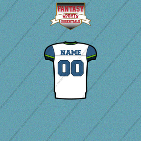 2000s Seattle Seahawks Personalized Away Jersey Car Decals