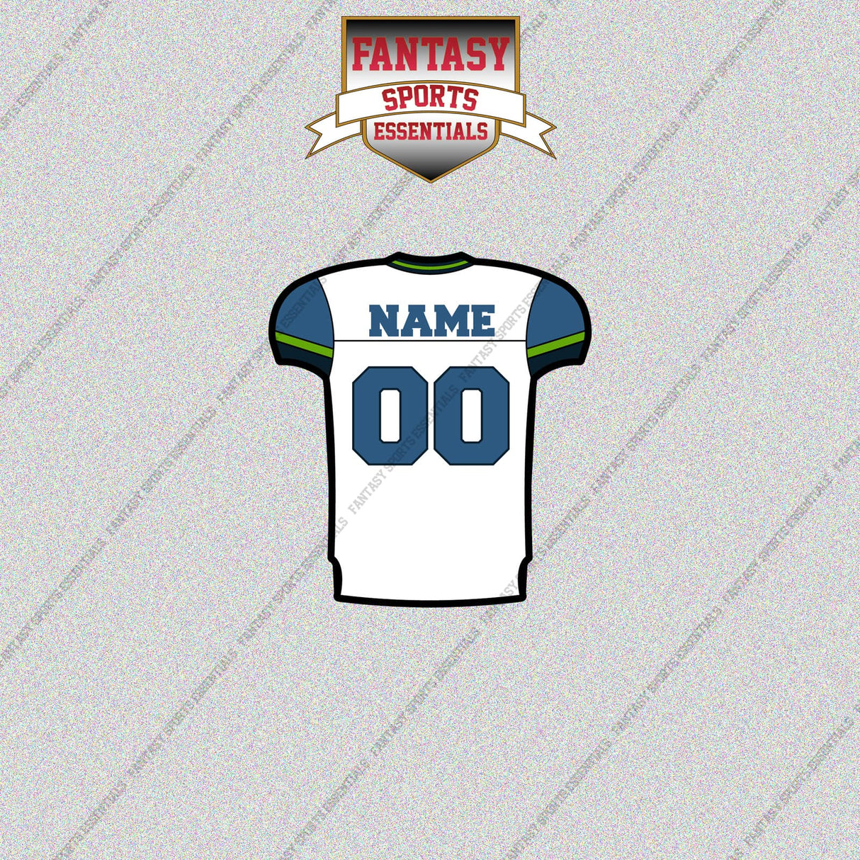2000s Seattle Seahawks Personalized Away Jersey Glossy Stickers