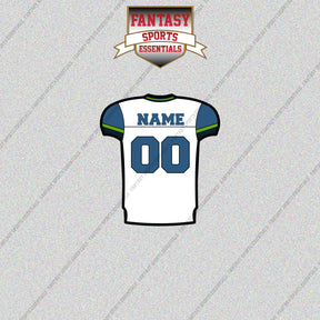 2000s Seattle Seahawks Personalized Away Jersey Glossy Stickers