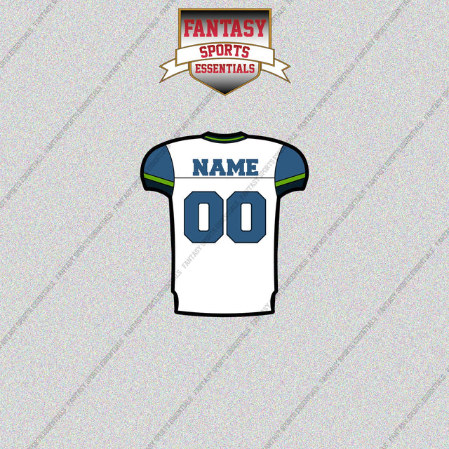 2000s Seattle Seahawks Personalized Away Jersey Glossy Stickers
