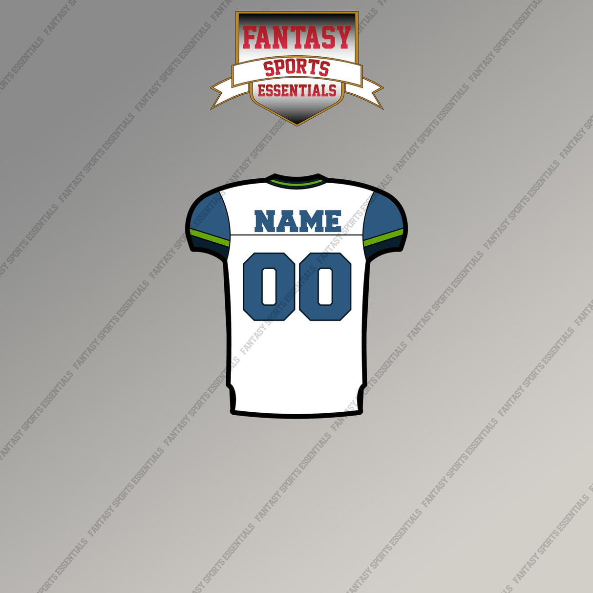 2000s Seattle Seahawks Personalized Away Jersey Magnets