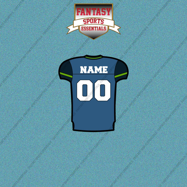 2000s Seattle Seahawks Personalized Home Jersey Car Decals