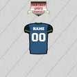 2000s Seattle Seahawks Personalized Home Jersey Glossy Stickers
