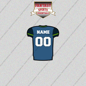 2000s Seattle Seahawks Personalized Home Jersey Glossy Stickers