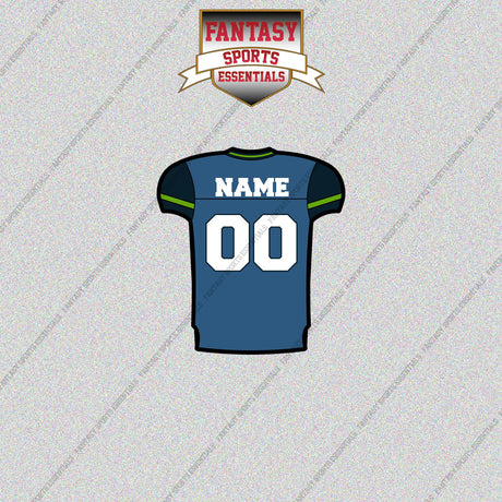 2000s Seattle Seahawks Personalized Home Jersey Glossy Stickers