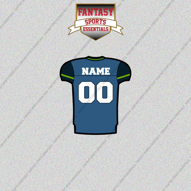 2000s Seattle Seahawks Personalized Home Jersey Glossy Stickers