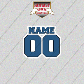 2000s Seattle Seahawks Personalized Name and Number Glossy Stickers