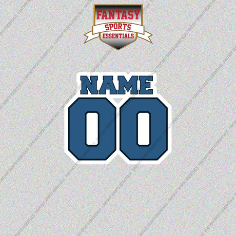 2000s Seattle Seahawks Personalized Name and Number Glossy Stickers